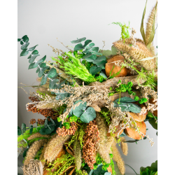 Dried Flower Wreath in Green Tones