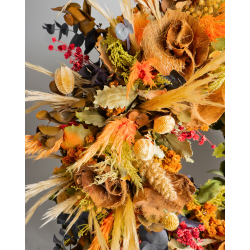 Dried Flower Wreath in Ocher Tones