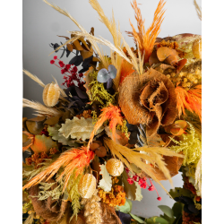 Dried Flower Wreath in Ocher Tones
