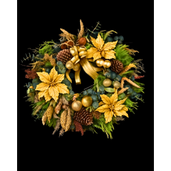 Deluxe Gold & Green Christmas Wreath
