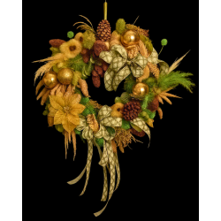 Natural Gold Christmas Wreath